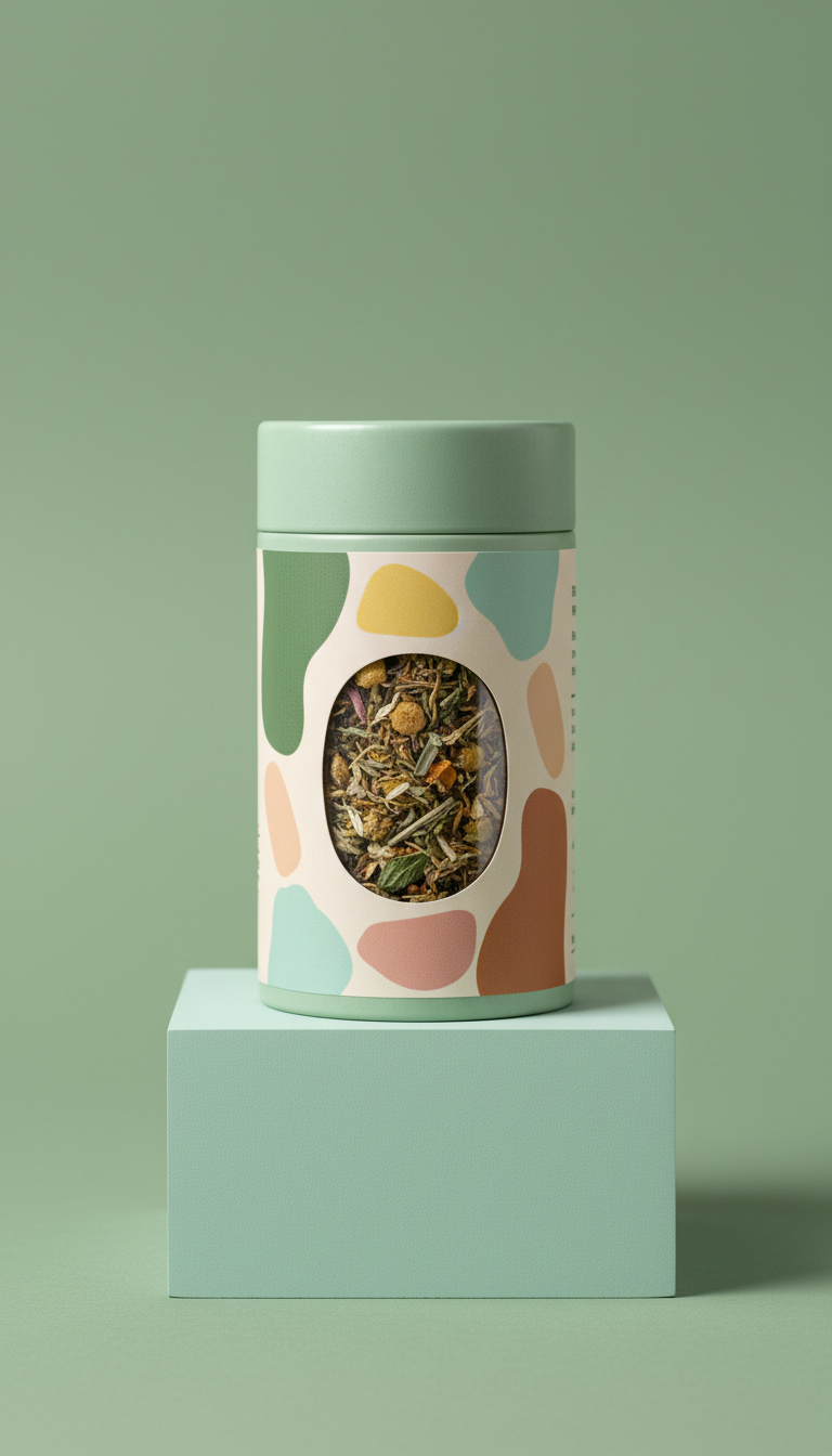 Organic calming herbal tea blend